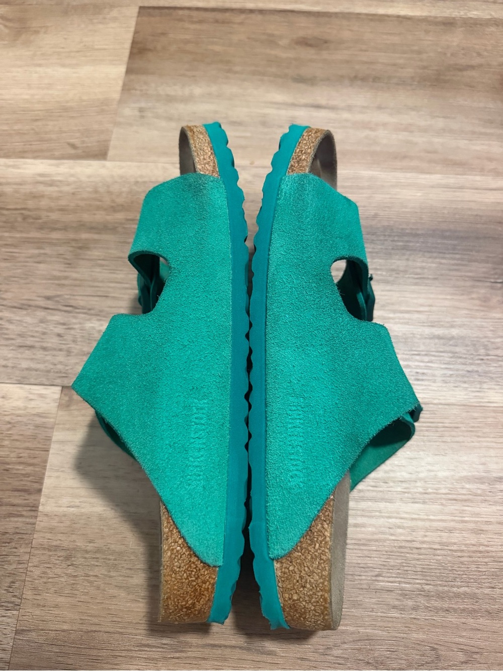 Birkenstock Arizona Digital Green Suede Sandals Womens EU 39 US 8 - Picture 4 of 10